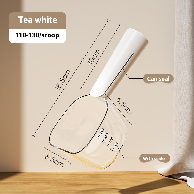 Transparent And Graduated Measuring Pet Food Spoon