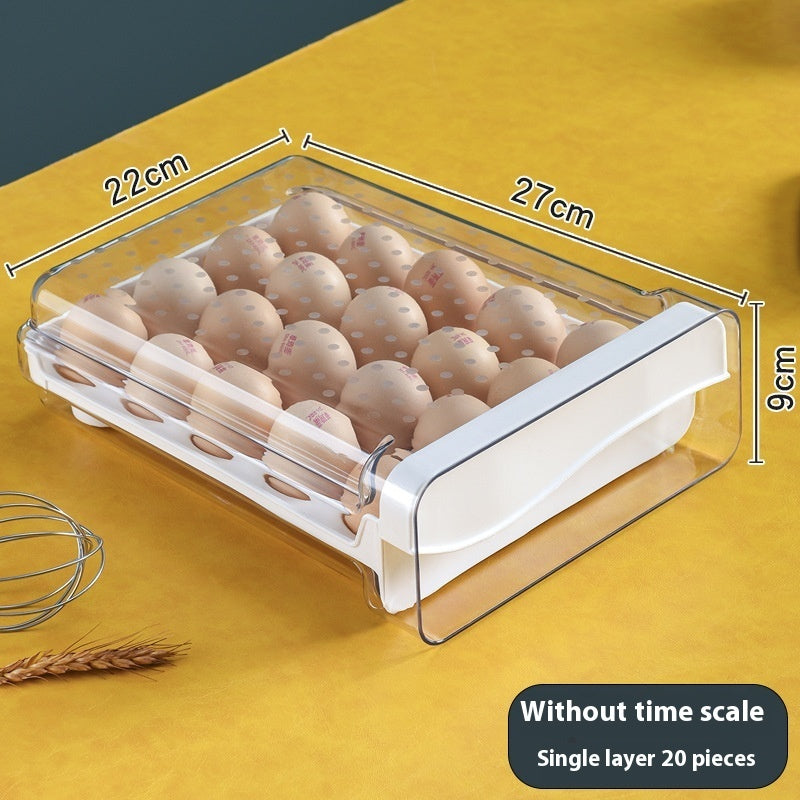 With Scale Egg Storage Box Kitchen Refrigerator Drawer Storage Box